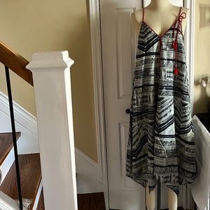 Akemi & Kin (Anthropologie) Graphic Design Sundress with Tassel